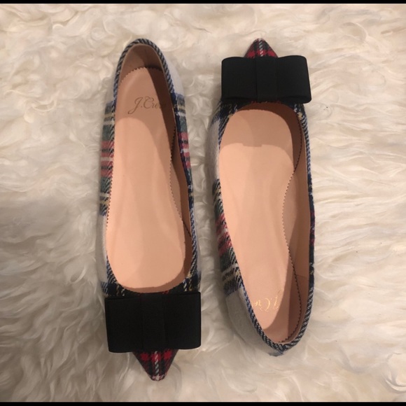 J Crew Pointed-toe flats in snowy Stewart tartan - Picture 4 of 8